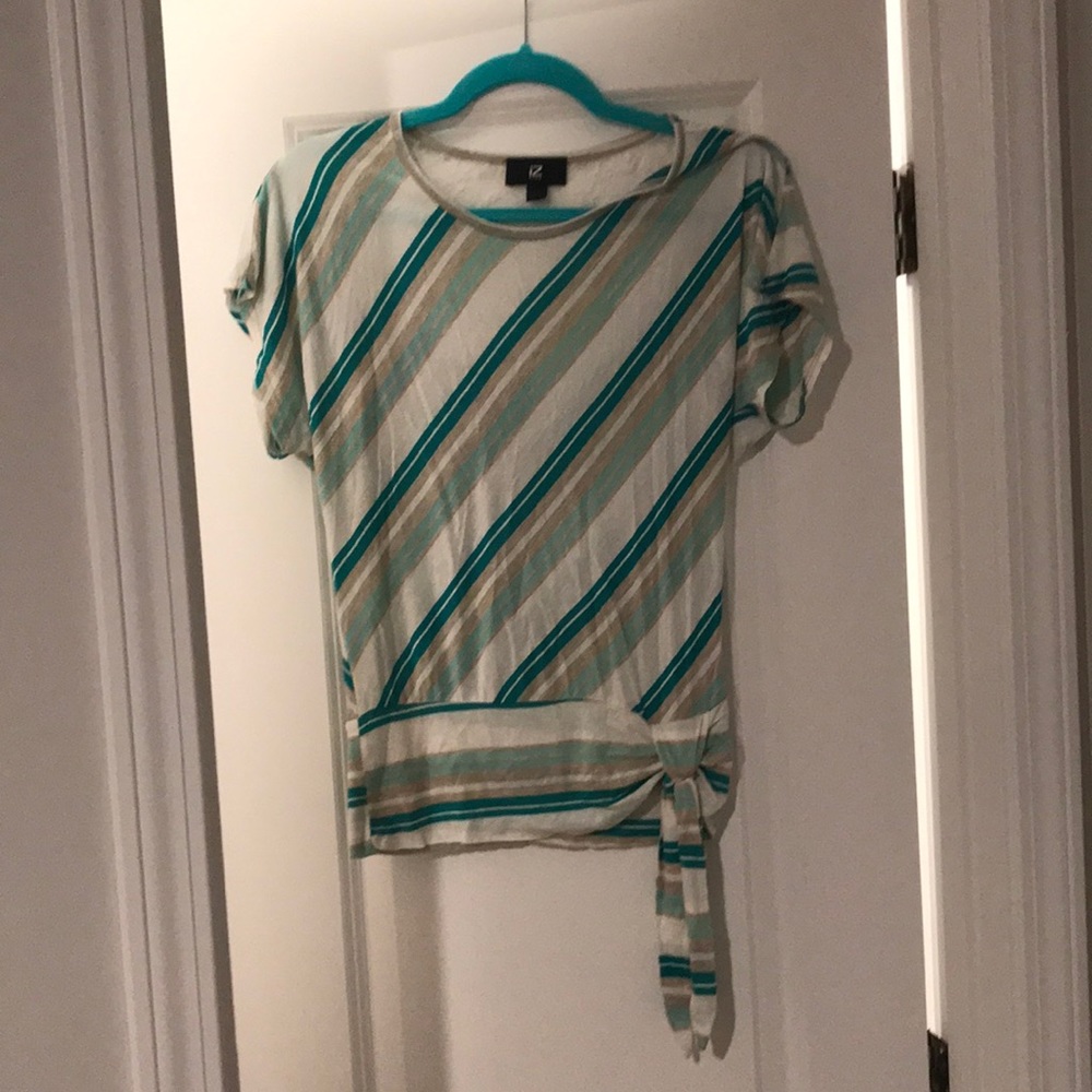 Blue stripe top